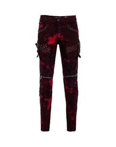 Джинсы рокового дизайна, цвет Burgunder Cipo&baxx