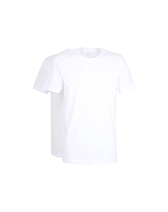 Мужская футболка, в упаковке 2 шт., нижняя рубашка, круглый вырез, круглый вырез, приталенный крой Bugatti