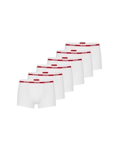 Мужские боксеры, 6 шт. - TRUNK TRIPLET PLANET, логотип, хлопок стрейч Hugo