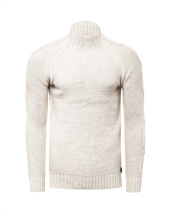 Вязаный свитер с элегантным воротником-стойкой, экрю Rusty neal