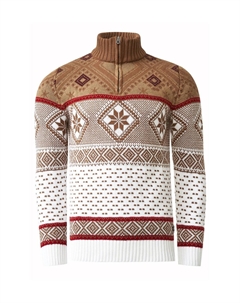 Вязаный свитер с зимним узором, экрю Rusty neal