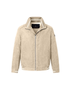 Блузон обычного кроя с микровелюром Tim, бежевый Redpoint
