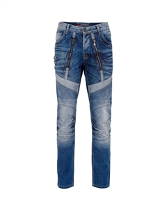 Джинсы с модными декоративными элементами, синий Cipo&baxx