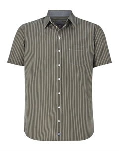 Полосатая рубашка PERTTU, цвет Oliv Jan vanderstorm