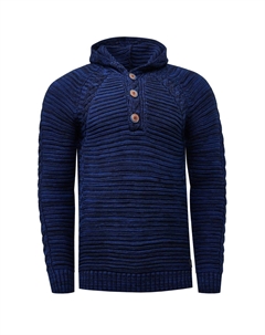 Пуловер с модной планкой на пуговицах, индиго Rusty neal