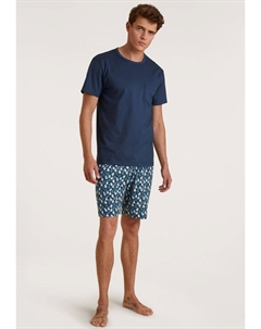 Шорты Relax Imprint, хлопок, минимальный принт, мужские, цвет Insignia Blue Calida