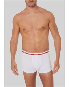 Трусы, 3 шт., пояс с логотипом, мужские, цвет Open White Hugo