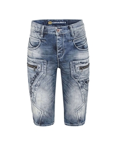 Джинсовые шорты СК101 с модными декоративными швами, синий Cipo&baxx
