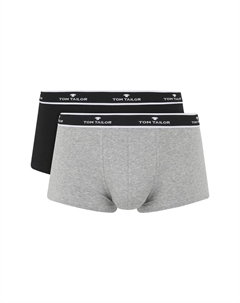 Трусы, 2 шт., пояс с логотипом, мужские, цвет Darkgrey Mel Tom tailor