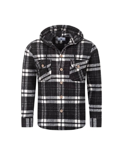 Рубашка Рубашка в клетку с капюшоном, черный Rock creek