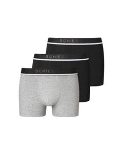 95/5 трусы, 3 пары, логотип, мужские, цвет Hellgrau Meliert Schwarz Schiesser