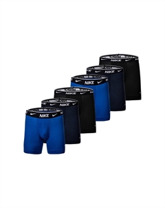 Трусики-боксеры из хлопка стрейч на каждый день, 6 шт. в упаковке, цвет Blau Schwarz Nike