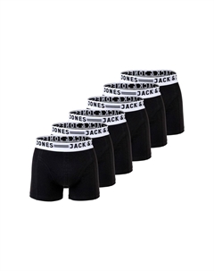 Мужские боксеры, 6 шт. - SENSE TRUNKS, хлопок стрейч, черный Jack & jones