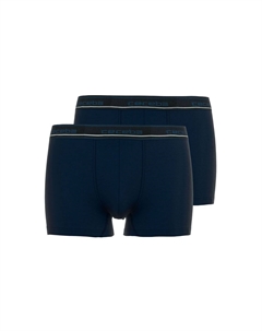 Мужские боксеры, 2 шт. – длинные брюки, нижнее белье, логотип, однотонные, темно-синий Ceceba
