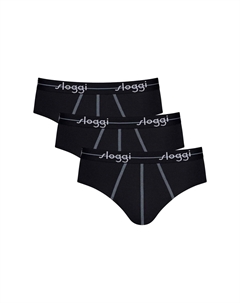 Набор мужских трусов, 3 шт. - Start midi C3P box, хлопок, черный Sloggi