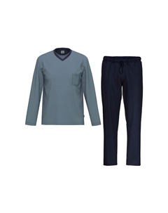 Пижамы из органического хлопка, цвет Blau Geringelt Ammann