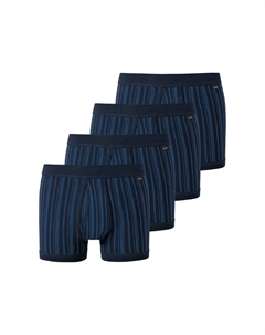 Короткие трусы в рубчик, набор из 4 шт. Original Classics, темно-синий Schiesser
