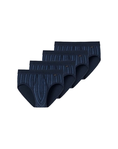 Трусы / трусы в упаковке из 4 шт. Original Classics в тонкую рубчику, темно-синий Schiesser