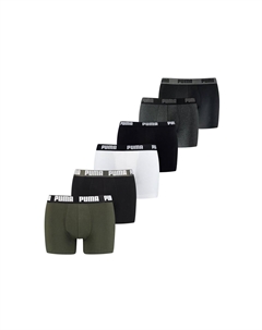Мужские боксеры, 6 шт. - базовые боксеры, хлопок стрейч, на каждый день, черный Puma