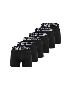 Мужские боксеры, 6 шт. - SENSE TRUNKS, хлопок стрейч, черный Jack & jones