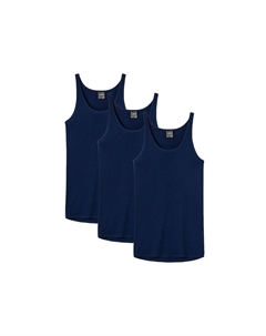 Мужские майки, комплект из 3 шт., спортивная куртка, без рукавов, оригинальная тонкая резинка, однотонные, синий Schiesser