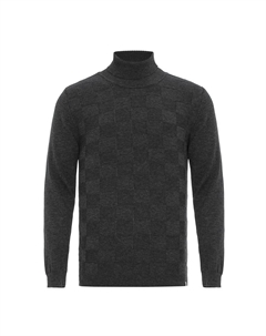 Свитер-водолазка с клетчатым узором, антрацит Cipo&baxx
