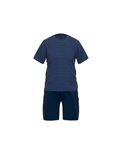 Мужские пижамы, 2 шт. короткий, с круглым вырезом, синий Ceceba