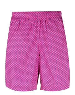 Плавки-шорты с принтом Skull, розовый Alexander mcqueen