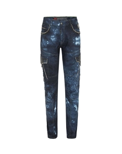 Джинсы с ярким эффектом, синий Cipo&baxx