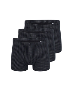 Шорты/брюки в стиле ретро Набор из 3 шт. Хлопок Повседневный Органический хлопок, черный Schiesser