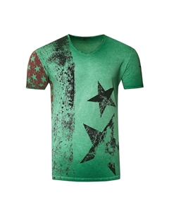 Футболка с V-образным вырезом, зеленый Rusty neal