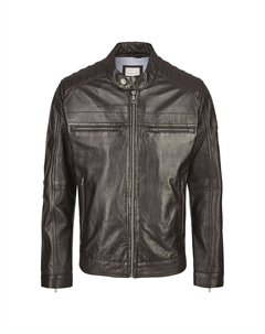 Кожаная куртка Амадео, черный Bugatti