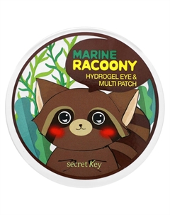 Marine Racoony Hydrogel Eye & Multipatch 60 патчей 3,17 унции (90 г) Secret key