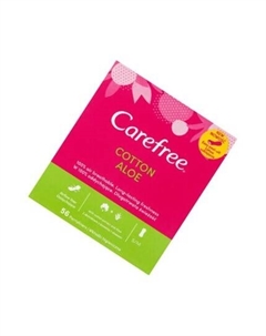 Прокладки для трусов из хлопка и алоэ, 56 шт. Carefree