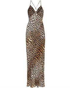 Rockins платье макси с леопардовым принтом xs коричневый Rockins