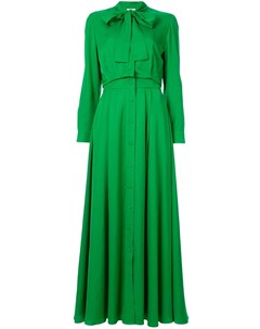 Layeur платье макси с длинными рукавами 36 зеленый Layeur