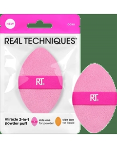 Спонж для макияжа пуховка 2-в-1 1 шт. Real techniques