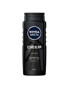 Гель для душа Men Deep Clean для тела, лица и волос 500мл Nivea