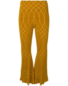 Circus hotel расклешенные брюки с абстрактным принтом 40 желтый Circus hotel