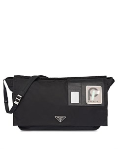 Prada сумка на плечо с нашивкой логотипом один размер черный Prada