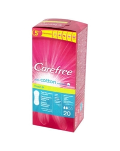 Гигиенические прокладки с экстрактом хлопка Fresh, 20 шт. Carefree