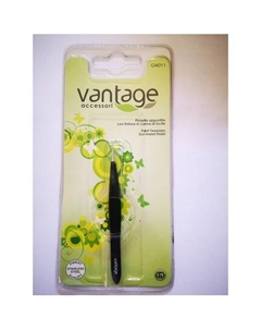 Пинцет для бровей, заостренный, стальной ‎ Vantage