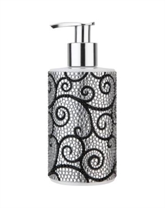 Диспенсер для мыла с кремовым мылом 250 мл серебристо-черный с камнями Vivian Grey Vivian gray