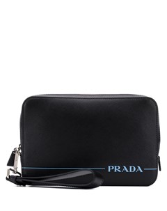 Prada клатч с логотипом один размер черный Prada