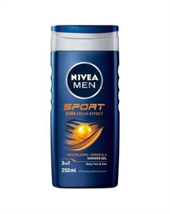 Мужской спортивный гель для душа 250 мл Nivea