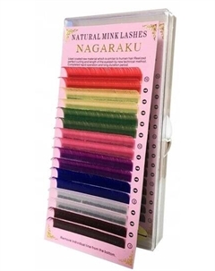 Цветные ресницы Nagaraku Mink C 0,07 9 мм, 16 полосок Project lashes