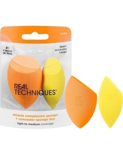 Спонж для макияжа Miracle и спонж для консилера Дуэт спонжей для растушевки макияжа Real techniques