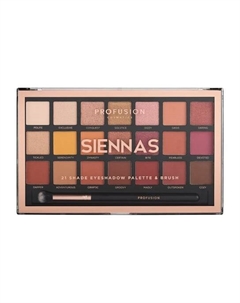 Палитра из 21 тени для век с кисточкой, Siennas Eyeshadow Palette Profusion