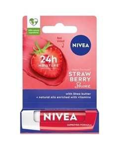 Питательная губная помада Strawberry Shine, 4,8 г Nivea