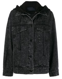 Juun j джинсовая куртка с капюшоном 42 черный Juun.j
